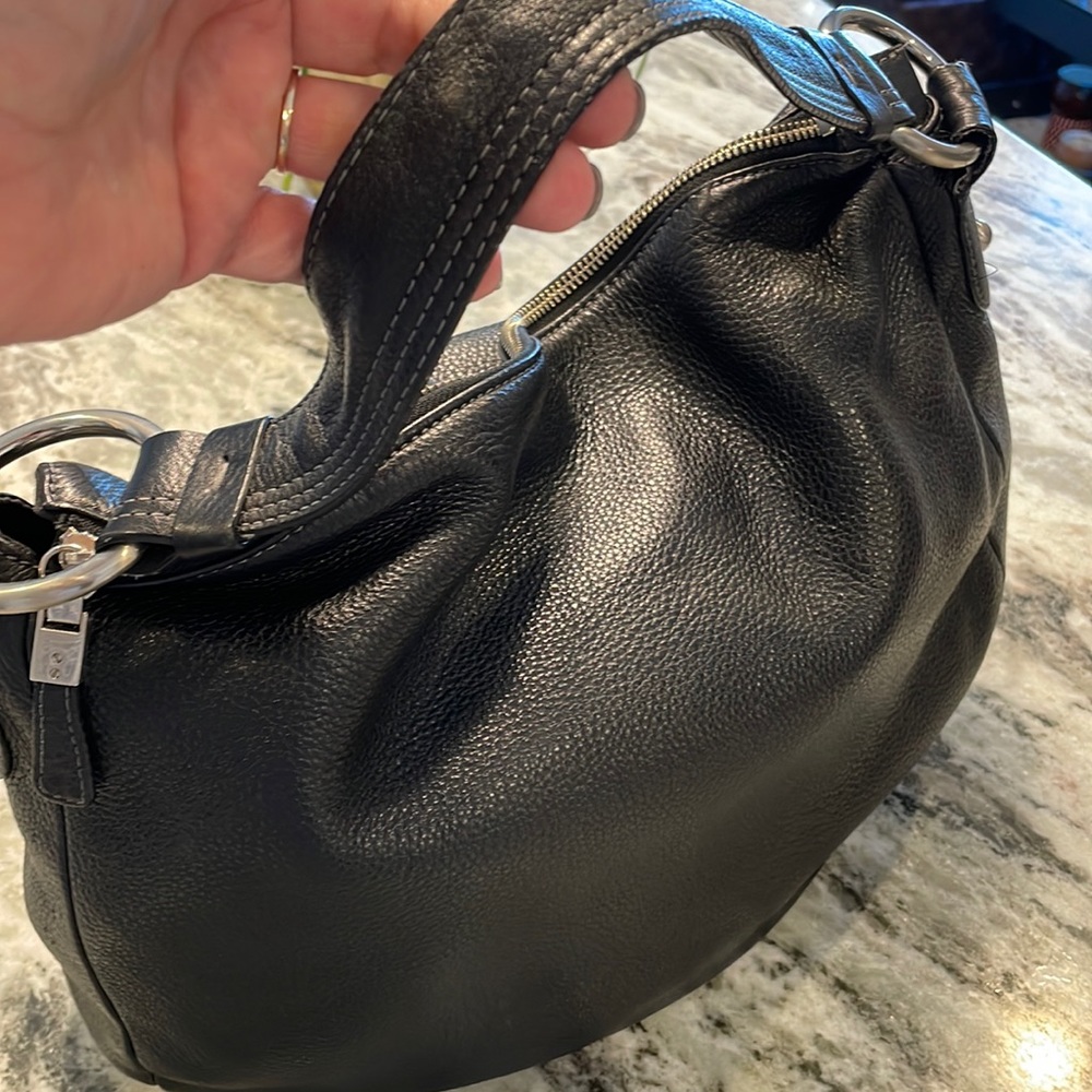 Talbots Pebbled Leather Bag - Black